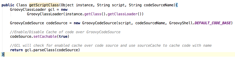 Usage of GroovyClassLoader and GroovyCodeSource