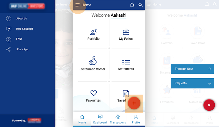Navigation for mobile application Navigation for mobile application